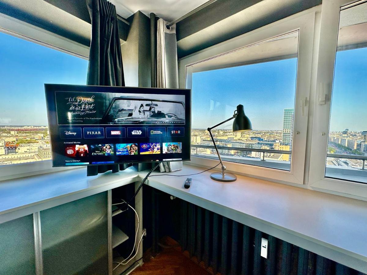 Super Apartament Grey Centrum 2X Metro Fast Wifi 300 Mbs Netflix Appletv Smarttv Spotify Panorama Miasta Varşovia Exterior foto