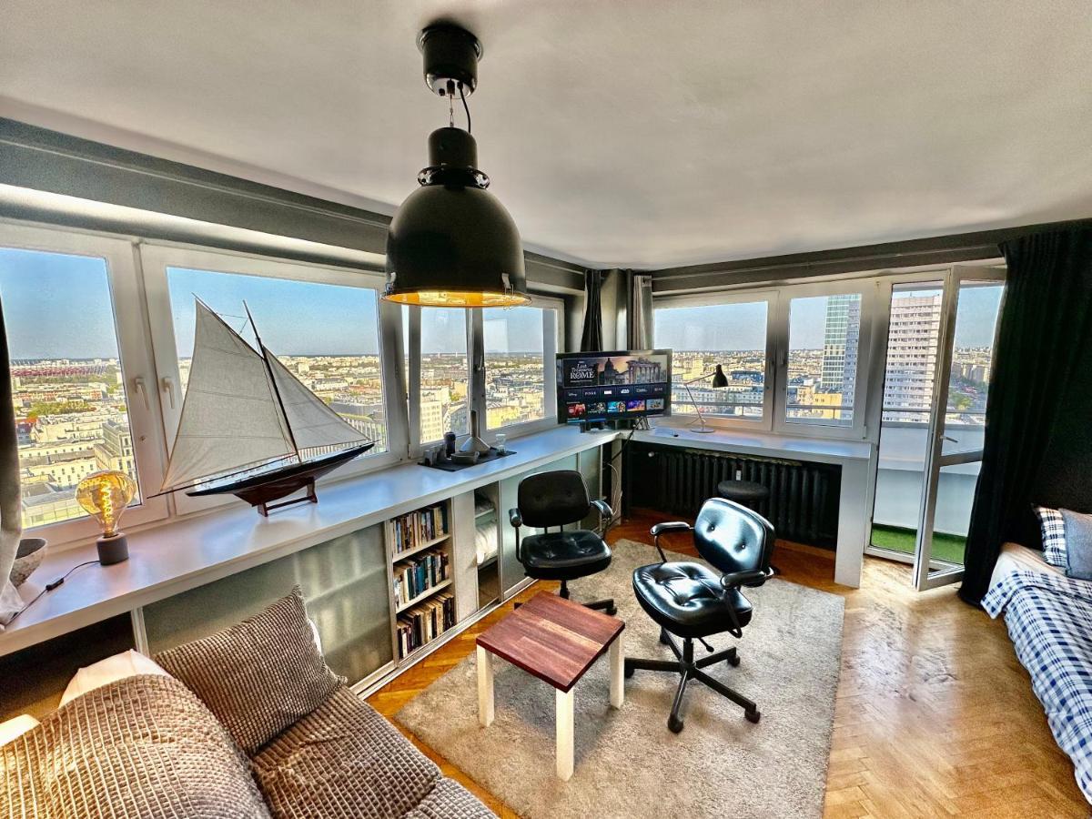 Super Apartament Grey Centrum 2X Metro Fast Wifi 300 Mbs Netflix Appletv Smarttv Spotify Panorama Miasta Varşovia Exterior foto